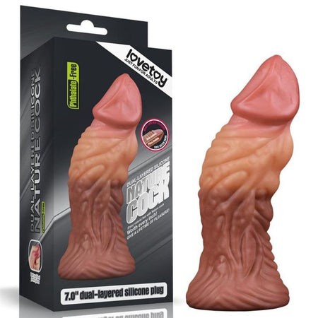 Dildo Realistico in Silicone Doppio Strato Natura 18 cm