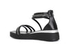 SANDALO ASIMMETRCO CON TOPPONE E STRASS