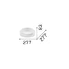 Plafoniera Moderna Ziggy Metallo Bianco Led 22W 3000K Luce Calda