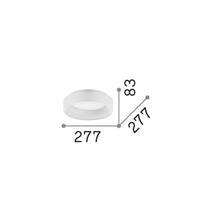 Plafoniera Moderna Ziggy Metallo Bianco Led 22W 3000K Luce Calda