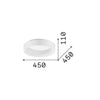 Plafoniera Moderna Ziggy Metallo Bianco Led 30W 3000K Luce Calda