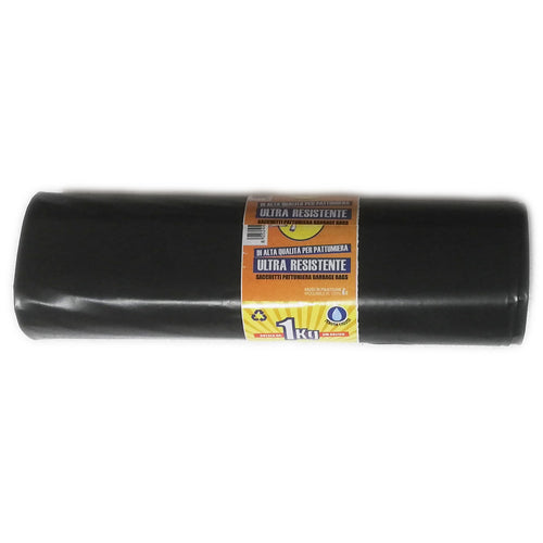 Sacco pattume colore nero da 1kg tipo pesante L 90 x H 120cm