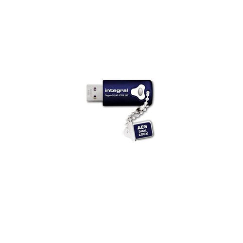 Integral INFD64GCRYDL3.0197 unit flash USB 64 GB USB tipo A 3.2 Gen 1 [3.1 Gen 1] Blu (64GB HARDWARE ENCRYPTED USB 3.0 DRIVE SECURE DUAL PASSWORD ADMINUSER 256 AES FIPS 197 CRYPTO INTEGRAL)