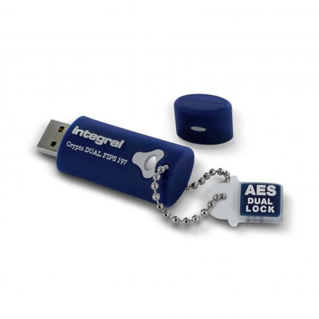 Integral INFD64GCRYDL3.0197 unit flash USB 64 GB USB tipo A 3.2 Gen 1 [3.1 Gen 1] Blu (64GB HARDWARE ENCRYPTED USB 3.0 DRIVE SECURE DUAL PASSWORD ADMINUSER 256 AES FIPS 197 CRYPTO INTEGRAL)