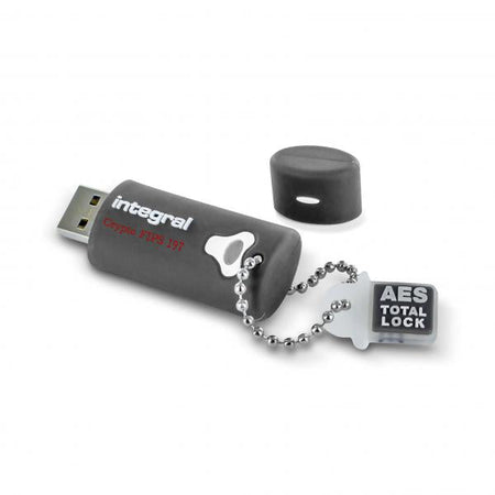 Integral INFD64GCRY3.0197 unità flash USB 64 GB USB tipo A 3.2 Gen 1 [3.1 Gen 1] Grigio (64GB HARDWARE ENCRYPTED USB 3.0 DRIVE SECURE PASSWORD 256 AES FIPS 197 CRYPTO INTEGRAL)
