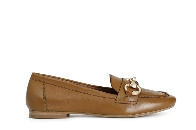 MOCASSINO IN PELLE CON MORSETTO