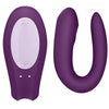 Vibratore di coppia Double Joy Partner Viola con APP di Satisfyer