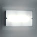 Plafoniera Illuminando FLAT PL RE P 55x35 E27 LED lampada parete soffitto moderna rettangolare vetro satinato trasparente