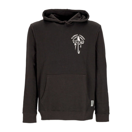 ELEMENT Felpa Cappuccio Uomo Angry Clouds Hoodie Off Black da uomo