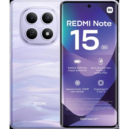 SMARTPHONE XIAOMI REDMI NOTE 15 5G 8+256GB PURPLE