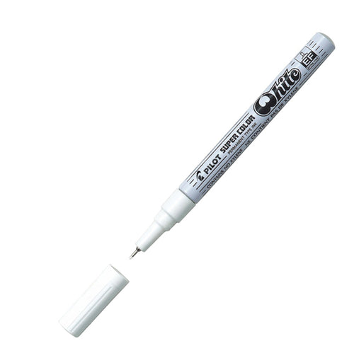 Marcatore Super Color Punta Extra Fine Vernice White Pilot