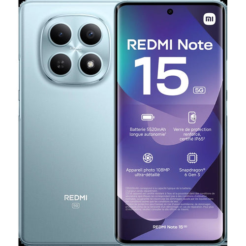 SMARTPHONE XIAOMI REDMI NOTE 15 5G 8+256GB GLACIER BLUE
