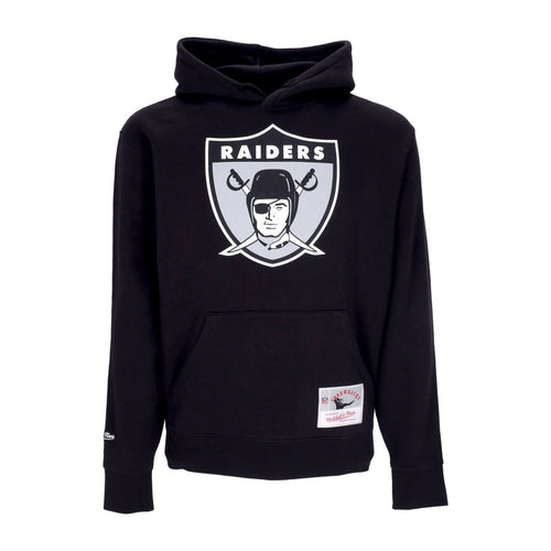MITCHELL & NESS Felpa Cappuccio Uomo Nfl Team Logo Hoodie Oakrai Black da uomo