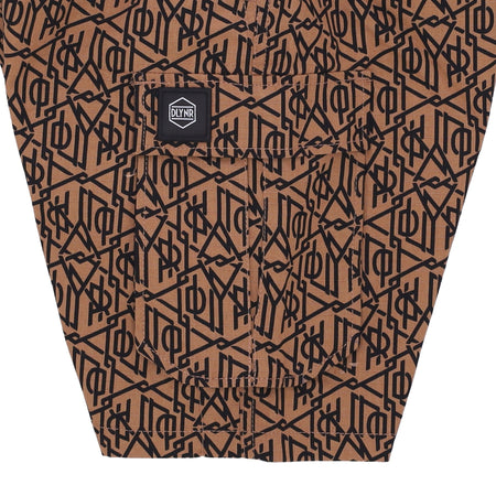 DOLLY NOIRE Pantalone Corto Uomo Monogram Dlynr Cargo Easyshorts Beige da uomo