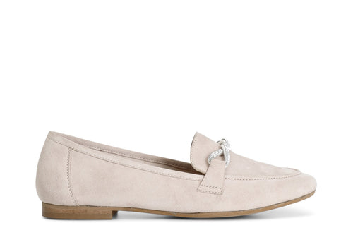 MOCASSINO IN CAMOSCIO CON MIGNON STRASS