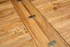 Biscottini Tavolo Country allungabile in legno massello di tiglio struttura bianca anticata piano naturale L90xPR90xH80 cm. Made in Italy