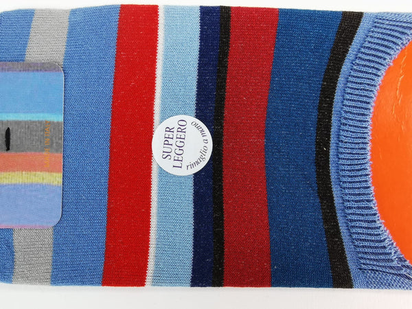 Calze solette uomo - Gallo - fantasia a strisce denim multicolor