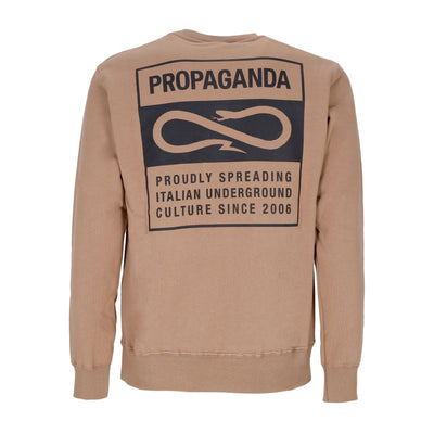 PROPAGANDA Felpa Girocollo Uomo Label Crewneck Camel da uomo
