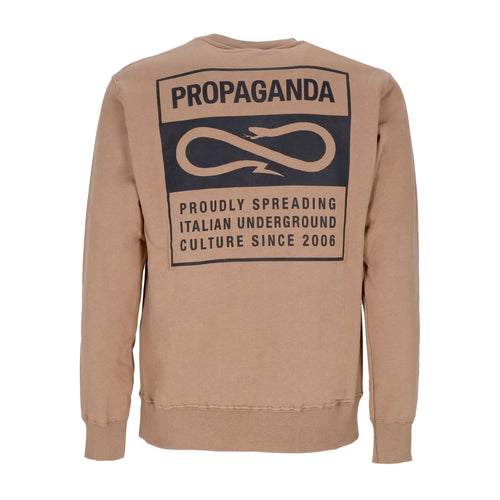 PROPAGANDA Felpa Girocollo Uomo Label Crewneck Camel da uomo