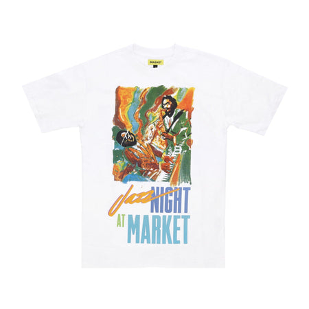 MARKET Maglietta Uomo Jazz Night Tee White da uomo