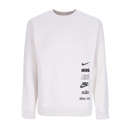 Nike Felpa Girocollo Uomo Club + Mlogo Brushed-back Crewneck Phantom da uomo