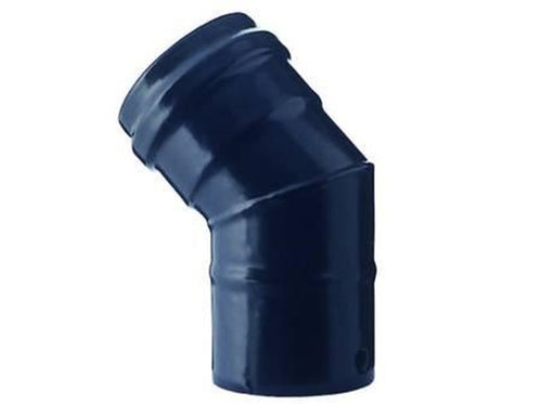 GOMITO STUFA PELLET A 45° NERO OPACO PESANTE MM.1,2 - FER 96560