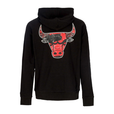 NEW ERA Felpa Leggera Cappuccio Uomo Nba Infill Team Logo Os Hoodie Chibul Black/front Door Red da uomo