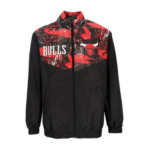 NEW ERA Giacca Tuta Uomo Nba All Over Print Panel Track Jacket Chibul Black/front Door Red da uomo