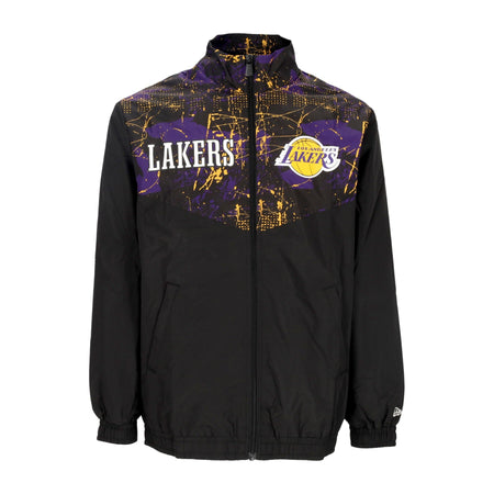 NEW ERA Giacca Tuta Uomo Nba All Over Print Panel Track Jacket Loslak Black/true Purple da uomo