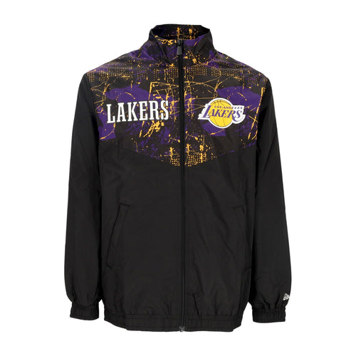 NEW ERA Giacca Tuta Uomo Nba All Over Print Panel Track Jacket Loslak Black/true Purple da uomo