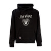 NEW ERA Felpa Cappuccio Uomo Nfl Script Hoodie Lasrai Black/white da uomo