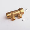 Collettore lineare da 3/4 - 18mm a 2 vie da 3/4 MF di ottone