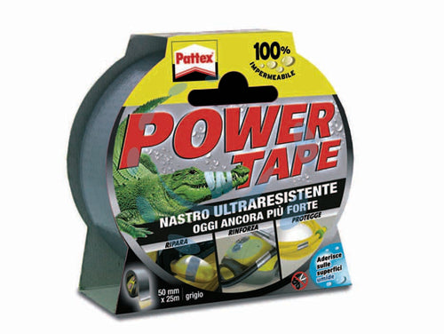 PATTEX NASTRO ADESIVO POWER TAPE - mm.50h. mt.25 colore grigio PZ 2