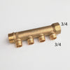 Collettore lineare da 3/4 - 18mm a 4 vie da 3/4 MF di ottone