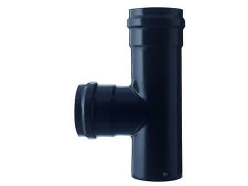 RACCORDO A T F/F PER STUFE A PELLET NERO OPACO PESANTE MM.1,2 - ø cm.10