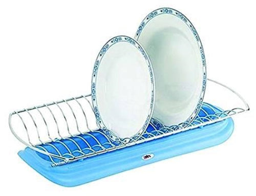 SCOLAPIATTI AIR CON VASSOIO - cm.44x21 in acciaio cromato FER 323802