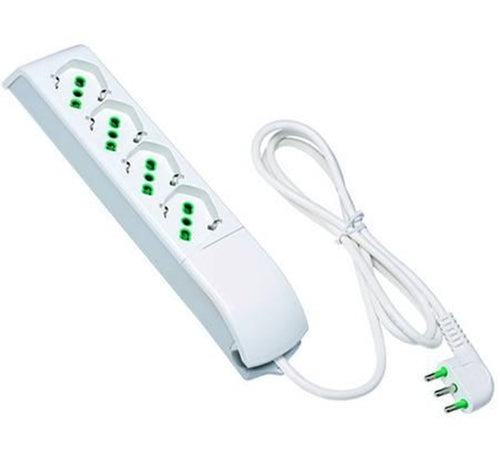 MULTIPRESA 4 POSTI BIPASSO + SCHUKO cavo da 3x mmq 1 mt.1,5 - spina da 16A