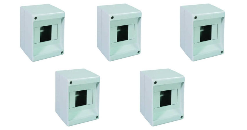 SUPPORTO DA ESTERNO SENZA SPORTELLO mm.100x135x90 per 2/4 moduli - 8w PEZZI 5
