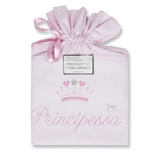 Sacco Nascita Neonata in Puro Cotone Principessa
