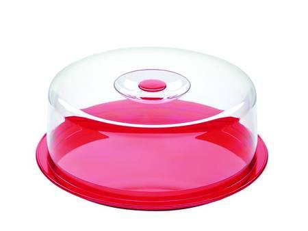 COPRITORTA TONDA CON COPERCHIO E VASSOIO  ø cm.34x13h  colori misti FER 326322