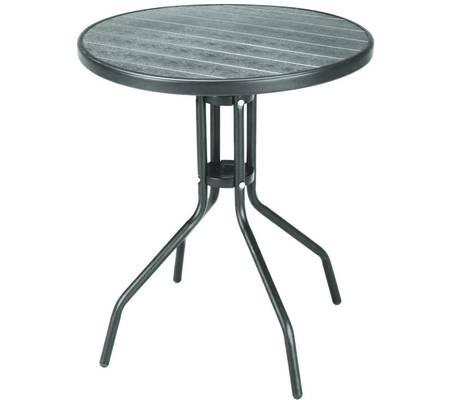 TAVOLO WOOD GREY IN RATTAN SINTETICO PP effetto legno FER 378161