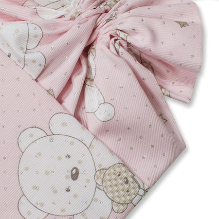 Sacco Nascita Neonato in Puro Cotone Orsetti