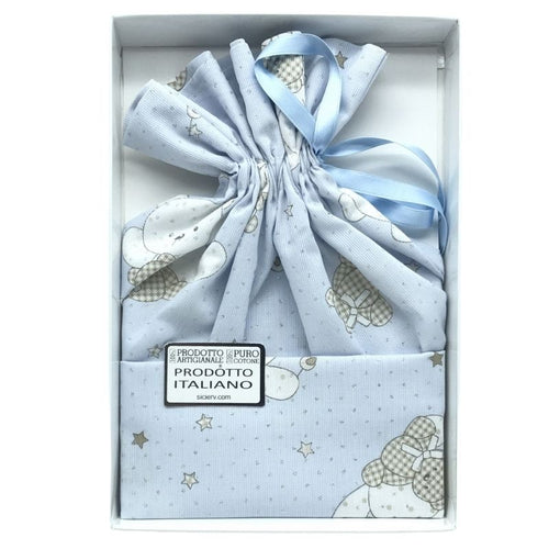 Sacco Nascita Neonato in Puro Cotone Orsetti