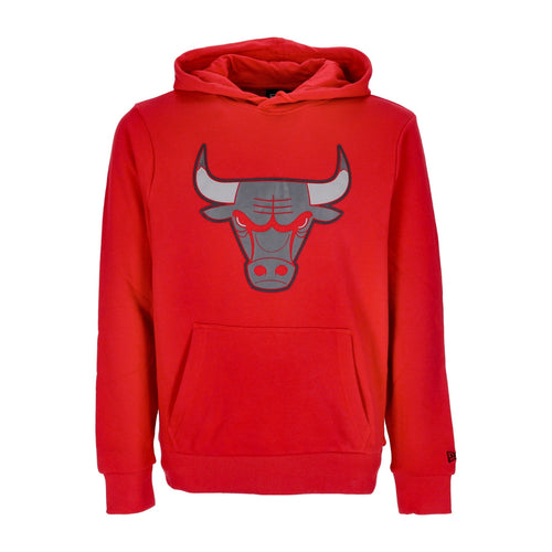 NEW ERA Felpa Cappuccio Uomo Nba Outline Logo Po Hoodie Chibul Front Door Red/black da uomo