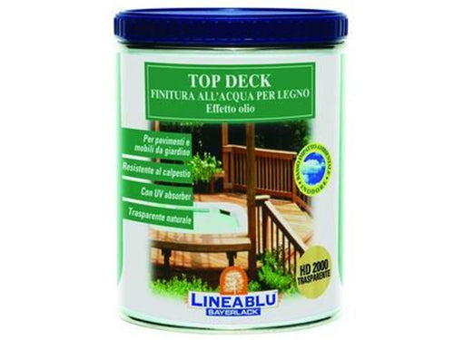 FINITURA ALL'ACQUA EFFETTO OLIO PER LEGNO TOP DECK HD 2000 trasparente ml.750 -