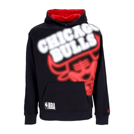 NEW ERA Felpa Cappuccio Uomo Nba Enlrgd Neon Po Hoodie Chibul Black/front Door Red da uomo
