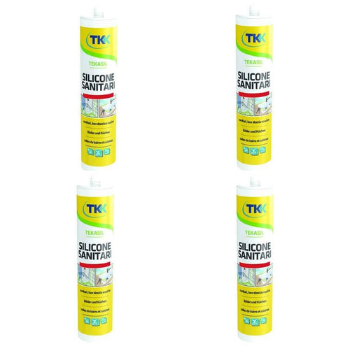 SILICONE ACETICO SANITARI TEKASIL SANITAR ACETAT - ml.280 bianco - ** 4 PEZZI **