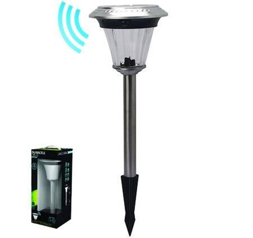 LAMPADA SOLARE LED VERRE CON SENSORE - ø mm.168x547h. - 9/90 lumen FER 314534