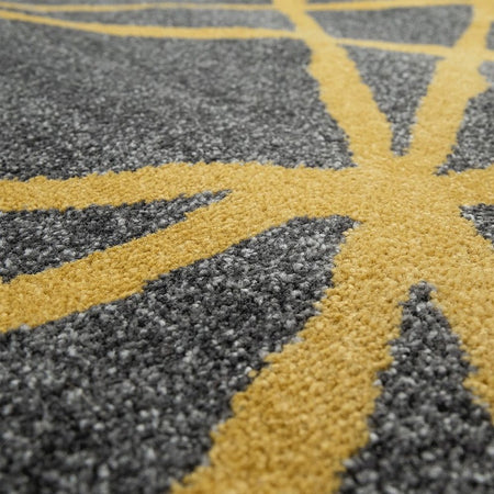 Tappeto di Design a Pelo Corto Yellow Modern Varie Misure