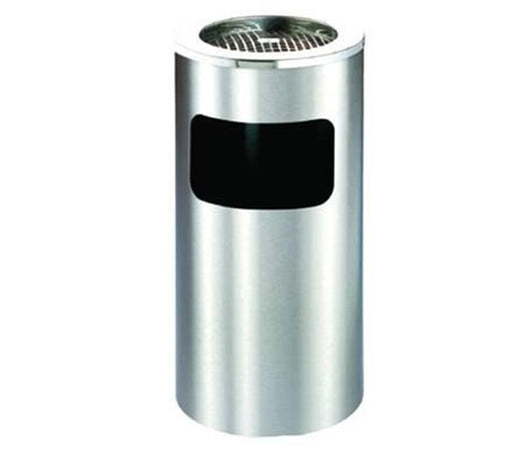 EuroStore07® PORTARIFIUTI CON PORTACENERE INOX cm 25,5x61h. - LT 16 FER-284288